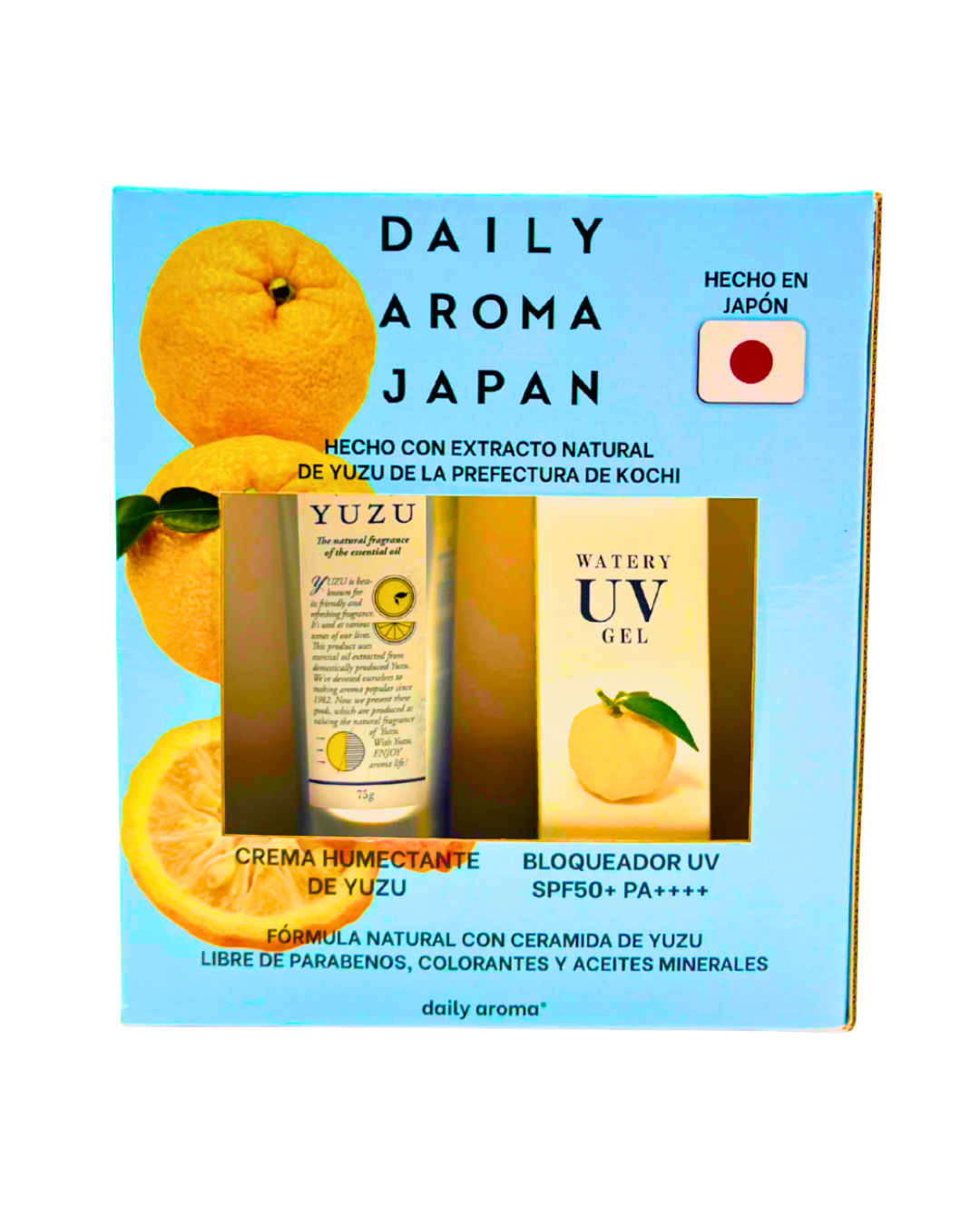 Kit Yuzu Daily Aroma Japan Bloqueador UV Gel 40g & Crema Manos 75g