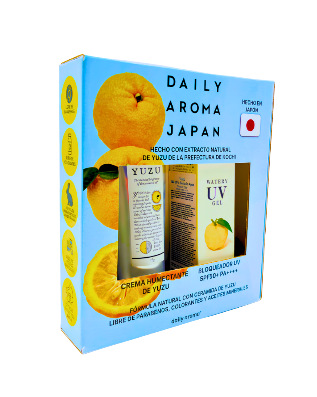 Kit Yuzu Daily Aroma Japan Bloqueador UV Gel 40g & Crema Manos 75g