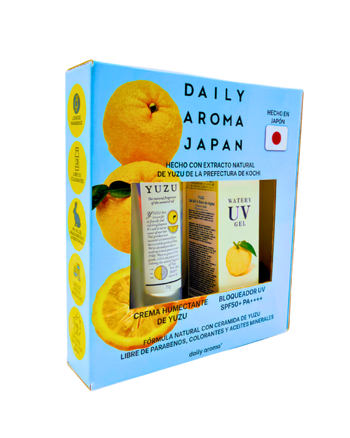 Kit Yuzu Daily Aroma Japan Bloqueador UV Gel 40g & Crema Manos 75g